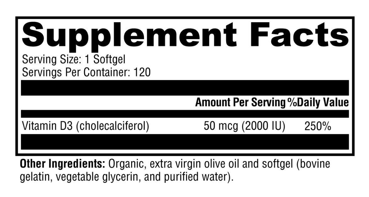 Vitamin D3 2000 - Image 2